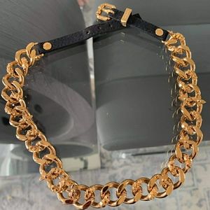 Louis Vuitton Leather Curb Link necklace